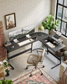 Gaming L Form Eckschreibtisch 170x120 cm Monitorständer