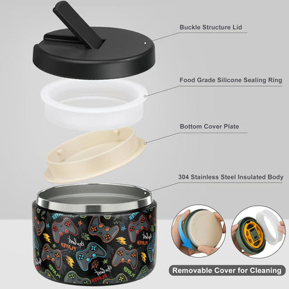 Thermobehälter 350ml Edelstahl Isolierung Kinder Lunchbehälter