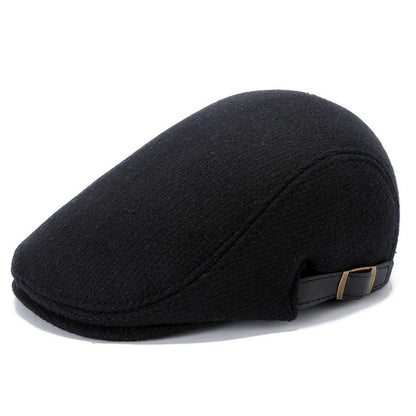Schiebermütze Herren Flatcap Schwarz – Bequeme Baskenmütze