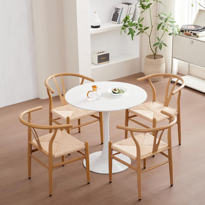Moderner runder Esstisch weiß 80cm – Ideal für kleine Räume