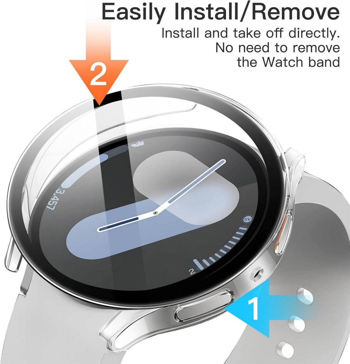Schutzhülle für Samsung Galaxy Watch 7 44mm mit Schutzfolie 2