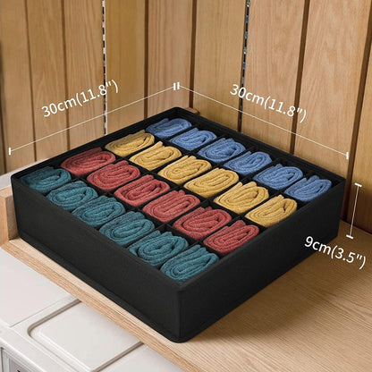 Aufbewahrungsboxen 24 Zellen Schubladen Organizer 2 Stück Schwarz