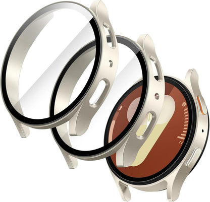 Schutzhülle mit Schutzfolie für Samsung Galaxy Watch 7 40mm 2er Pack