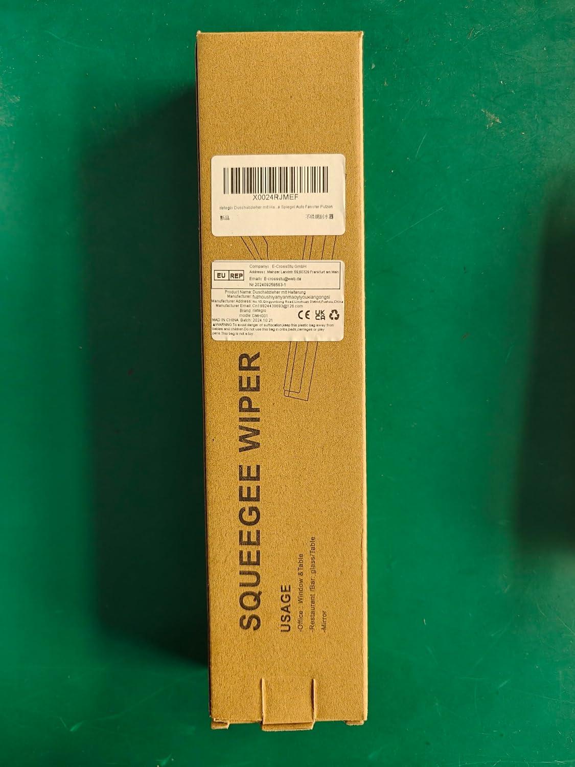 25CM Duschabzieher Edelstahl Halterung 3 Silikonabstreiflippen Schraubendreher