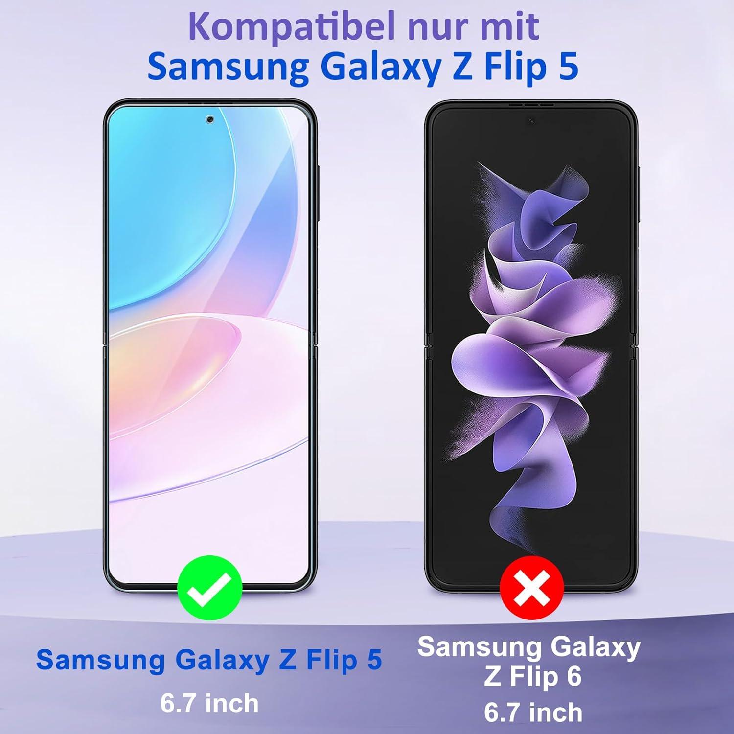 Panzerglas Samsung Galaxy Z Flip 5 5G Schutzfolie 4 Stück