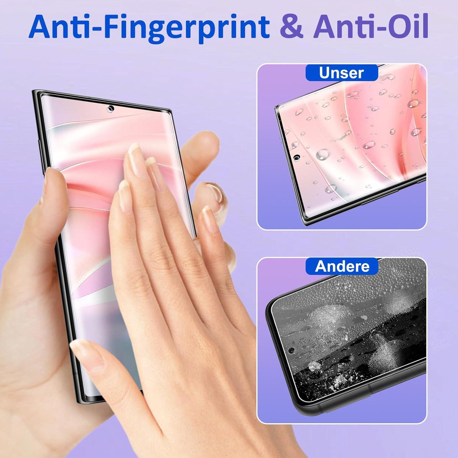 2x Panzerglas Samsung S22 Ultra 5G Schutzfolie 9H Härte Blasenfrei Displayfolie
