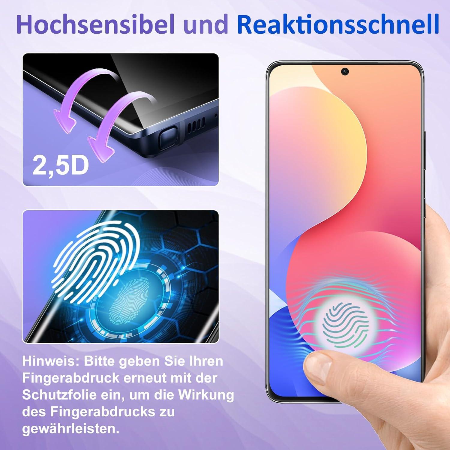 Panzerfolie für Samsung Galaxy S21 Ultra, 2+2 Stück