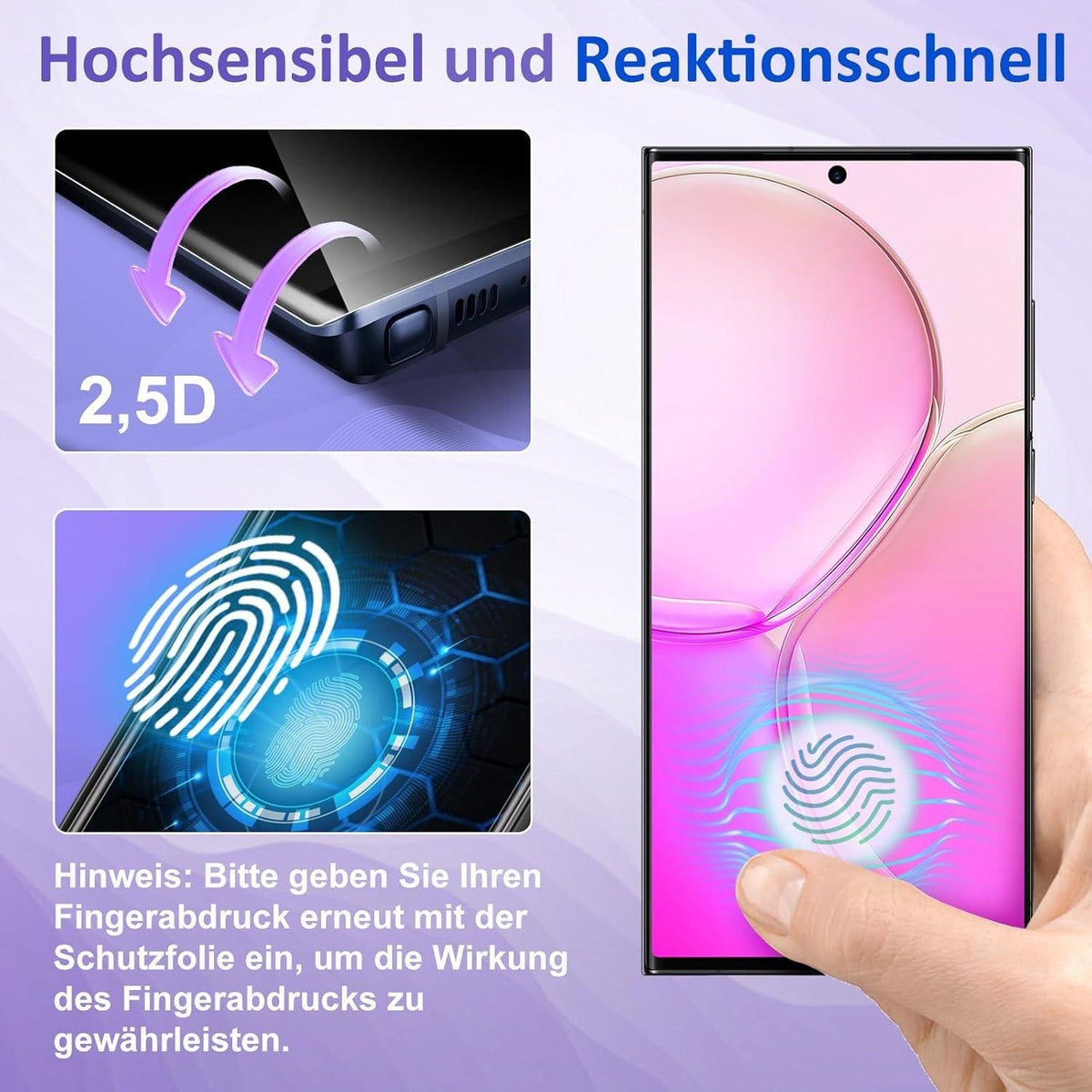 Panzerglas & Kameraschutz Samsung Galaxy S23 Ultra 5G 2+2 Set