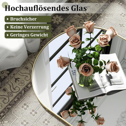 Großer Ganzkörperspiegel 180x67cm | Bogenförmig, Stehend & Hängend