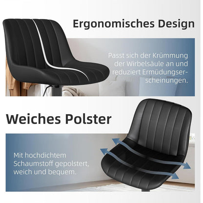 Drehbarer Barhocker mit Lehne, Höhenverstellbar & Komfortabel
