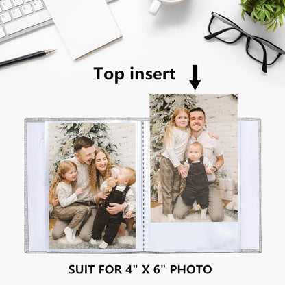 Fotoalbum Vienrose 10x15 Fotoalben 2er Pack Leinen Cover Frontfenster