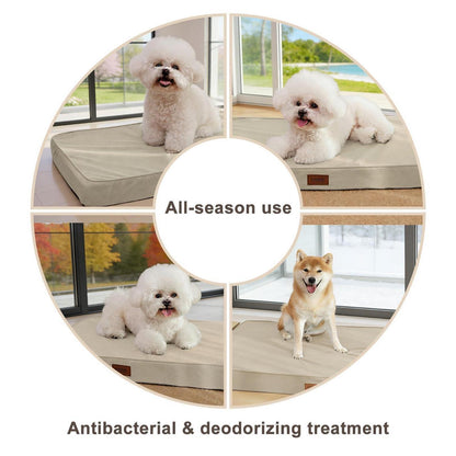 Orthopädisches Hundebett Khaki L – Wasserdicht & Komfortabel