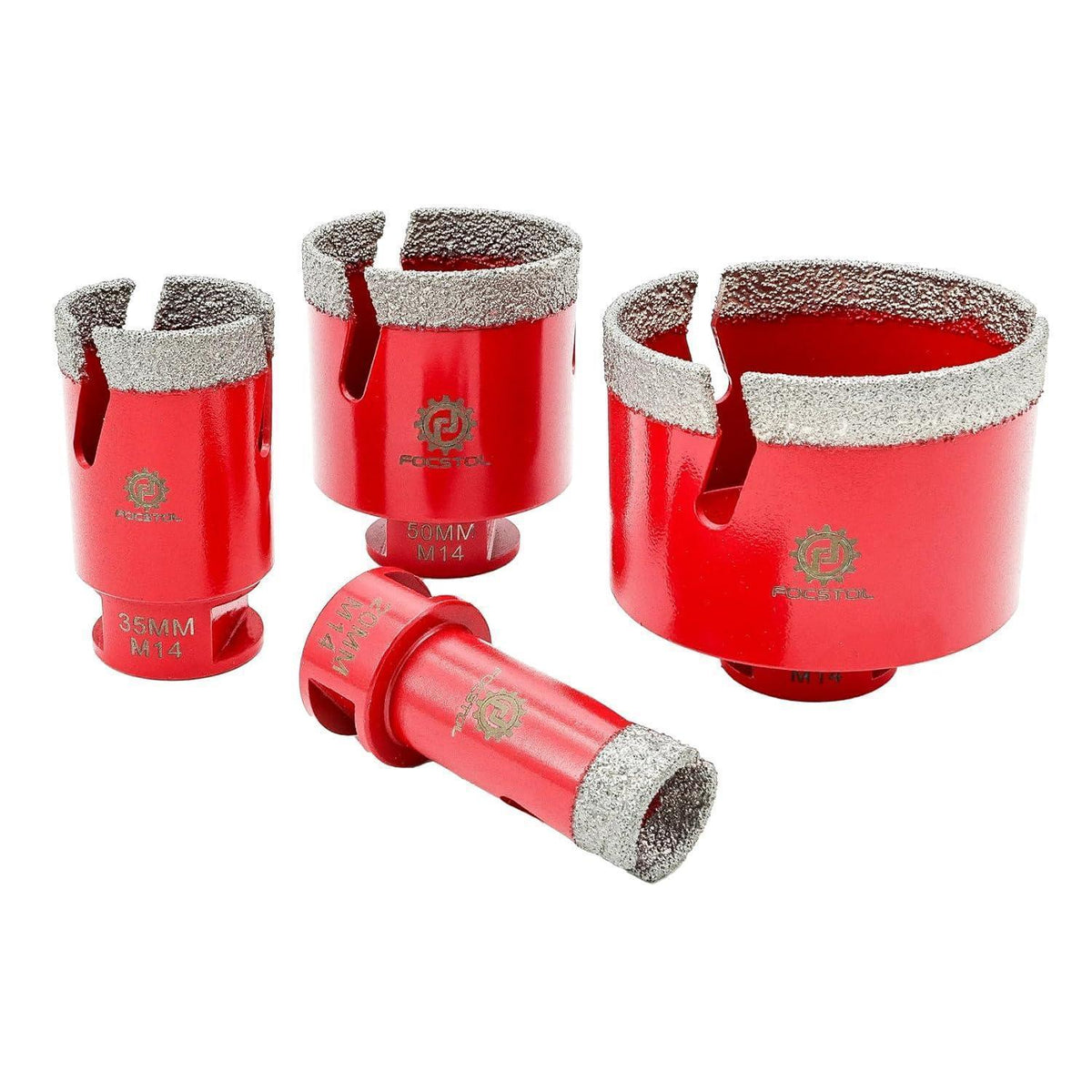 Diamant Fliesenbohrer Set 4-teilig M14 für Winkelschleifer