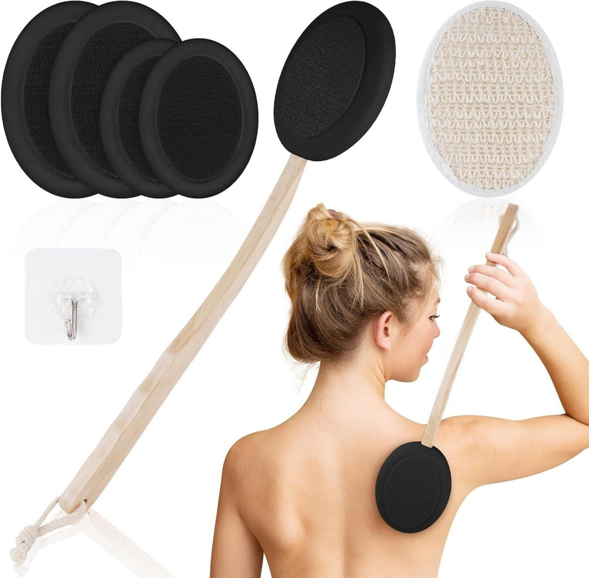 URAQT Eincremehilfe 7-teiliges Set mit austauschbaren Pads