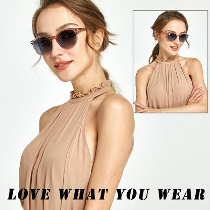 DUCO Retro Polarisierte Damen Sonnenbrille UV400 Vintage