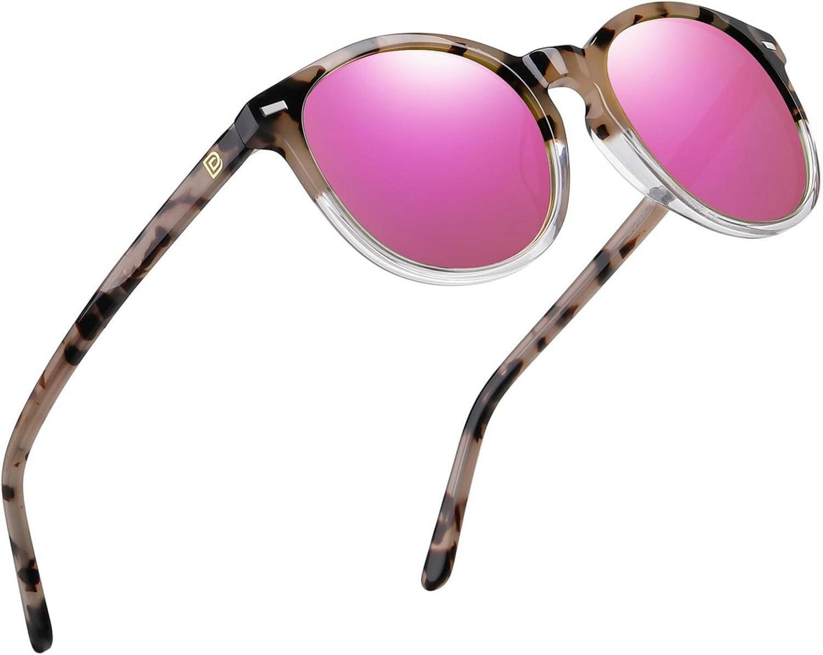 Damen Retro Polarisierte Sonnenbrille UV400 Vintage Leicht Acetat