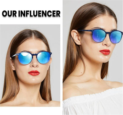 DUCO Retro Polarisierte Damen Sonnenbrille UV400 Vintage