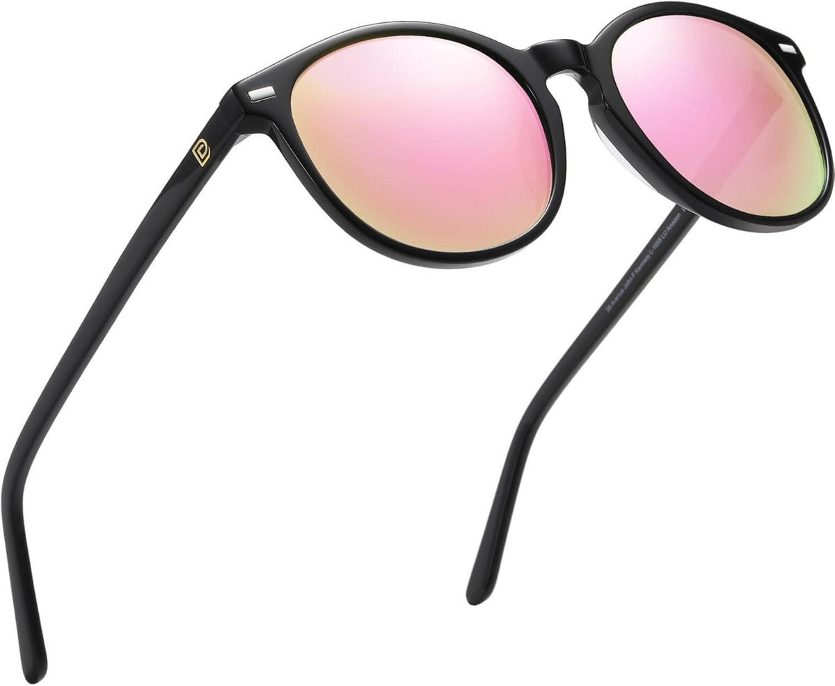 Damen Retro Sonnenbrille UV400 Polarisiert Vintage Leicht Acetat