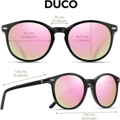 Damen Retro Sonnenbrille UV400 Polarisiert Vintage Leicht Acetat