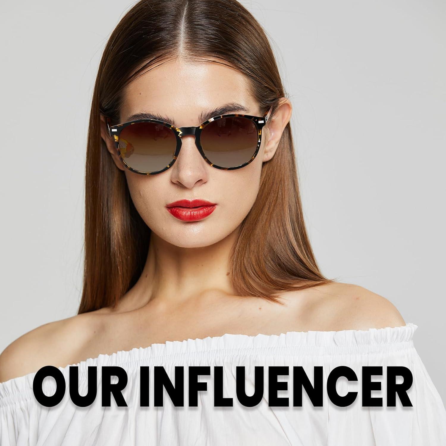DUCO Retro Polarisierte Damen Sonnenbrille Vintage UV400