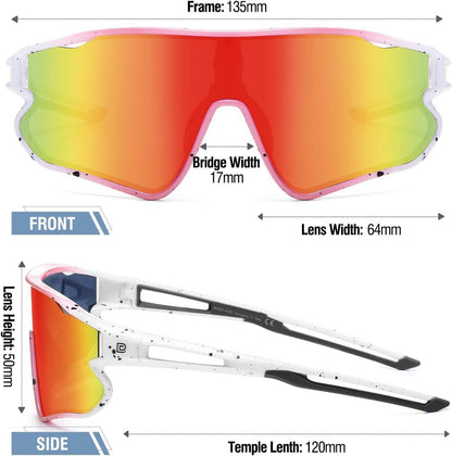DUCO Kinder Sport Sonnenbrille UV400 Jugend TR90 Rahmen DK268