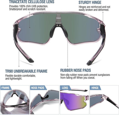 Kinder Sport Sonnenbrille UV400 TR90 Rahmen leicht Ducoplanet DK268