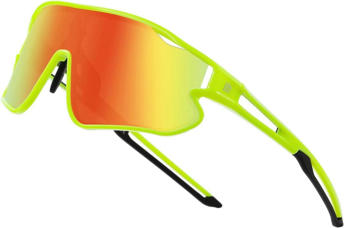 Kinder Sport Sonnenbrille UV400 TR90 Rahmen DK268 Grün Schwarz Orange