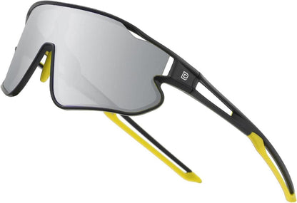 Kinder Baseball Sonnenbrille TR90 Schwarz Gelb UV400 Sport casual