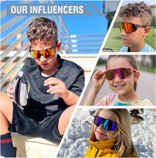 DUCO Kinder Sonnenbrille Jugend Baseball TR90 UV400 Sport