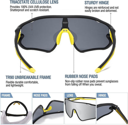 DUCO Kinder Sonnenbrille Jugend Baseball TR90 Rahmen UV400 Sport Sonnenbrillen DK268