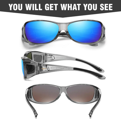 DUCO Polarisierte Sonnenbrille UV400 Schutz Überbrille für