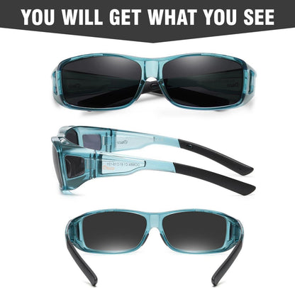 DUCO Polarisierte Überbrille UV400 Schutz für Brillenträger