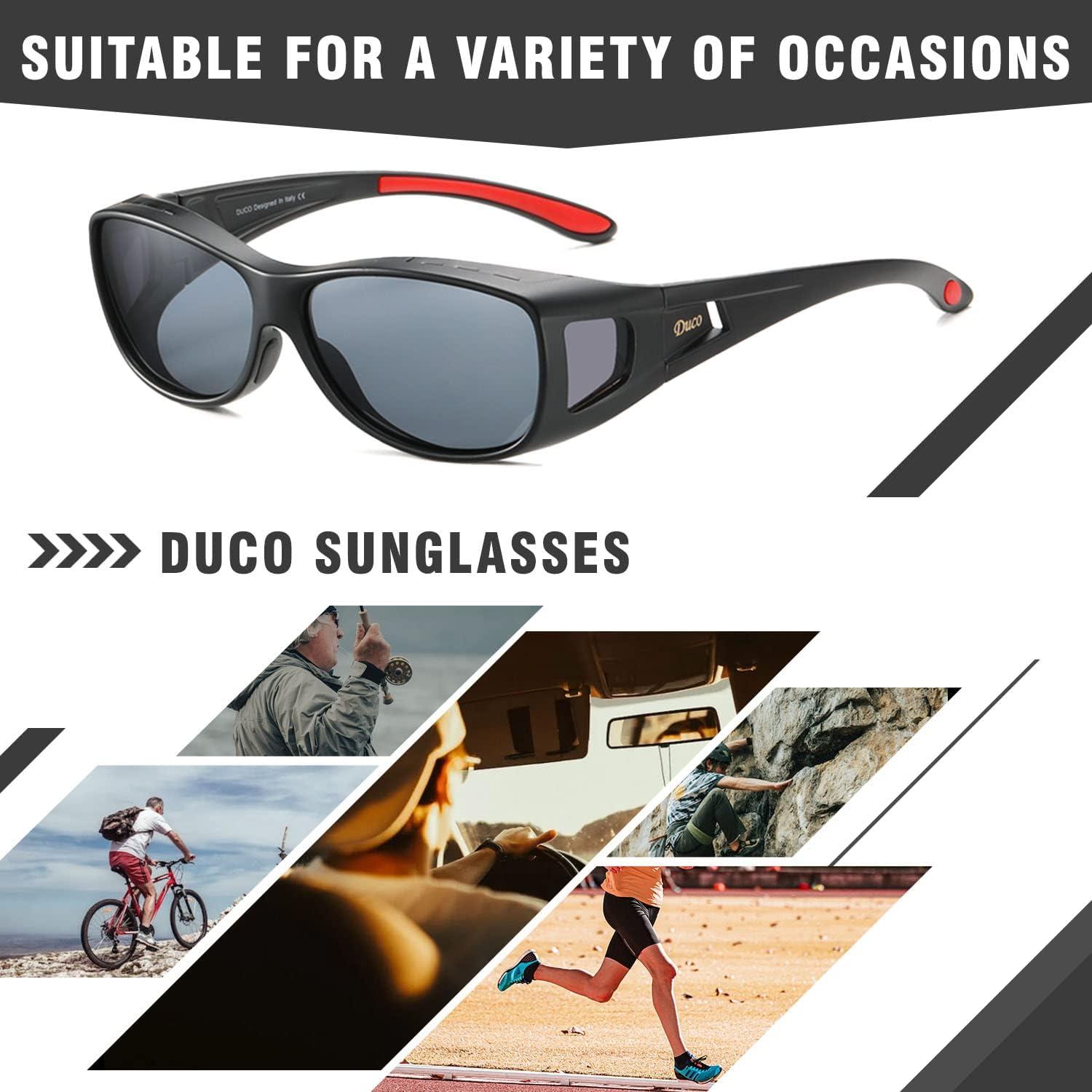 Polarisierte Sonnenbrille UV400 Schutz Schwarz Grau Größe M