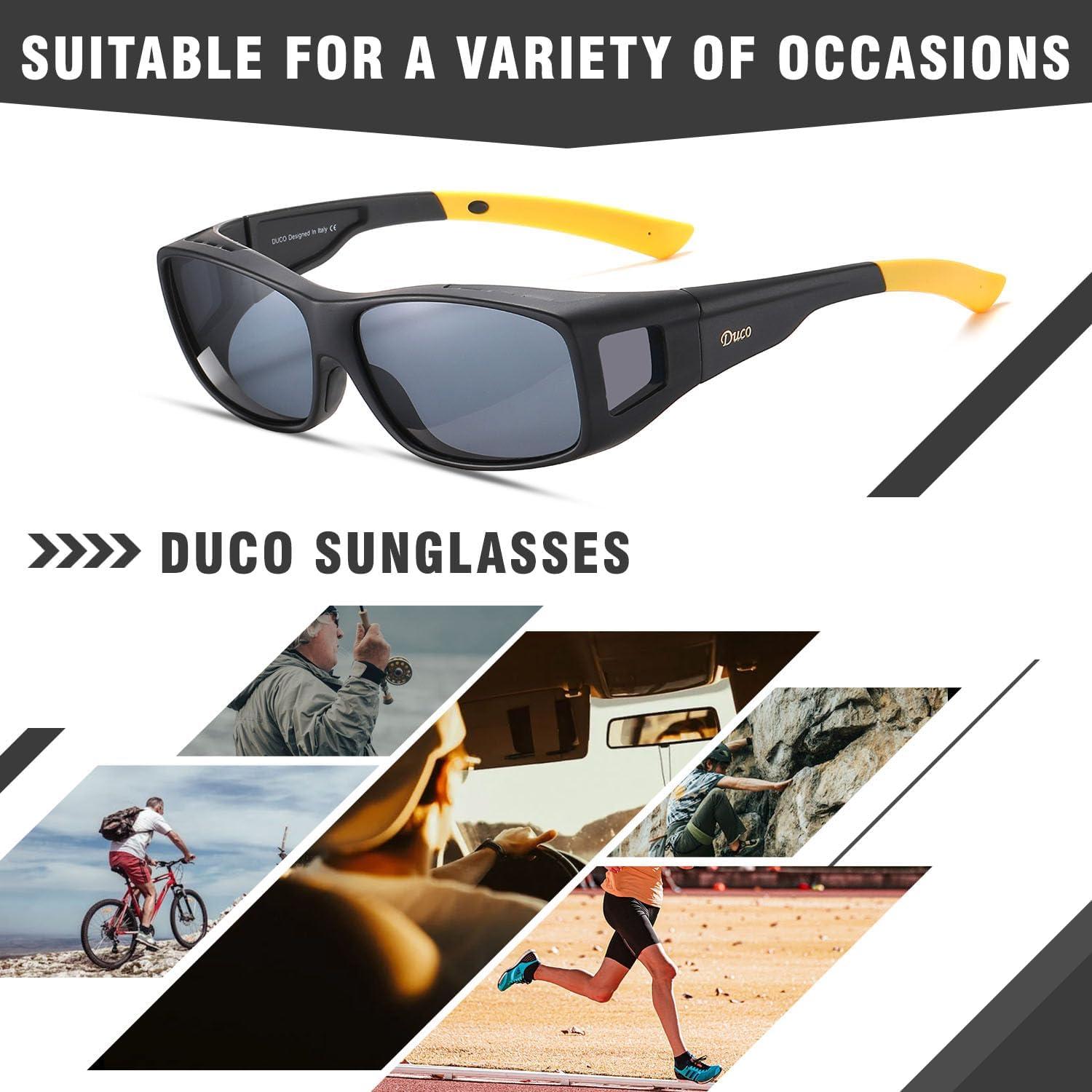Polarisierte Sonnenbrille für Überbrille UV400 Schutz Größe L