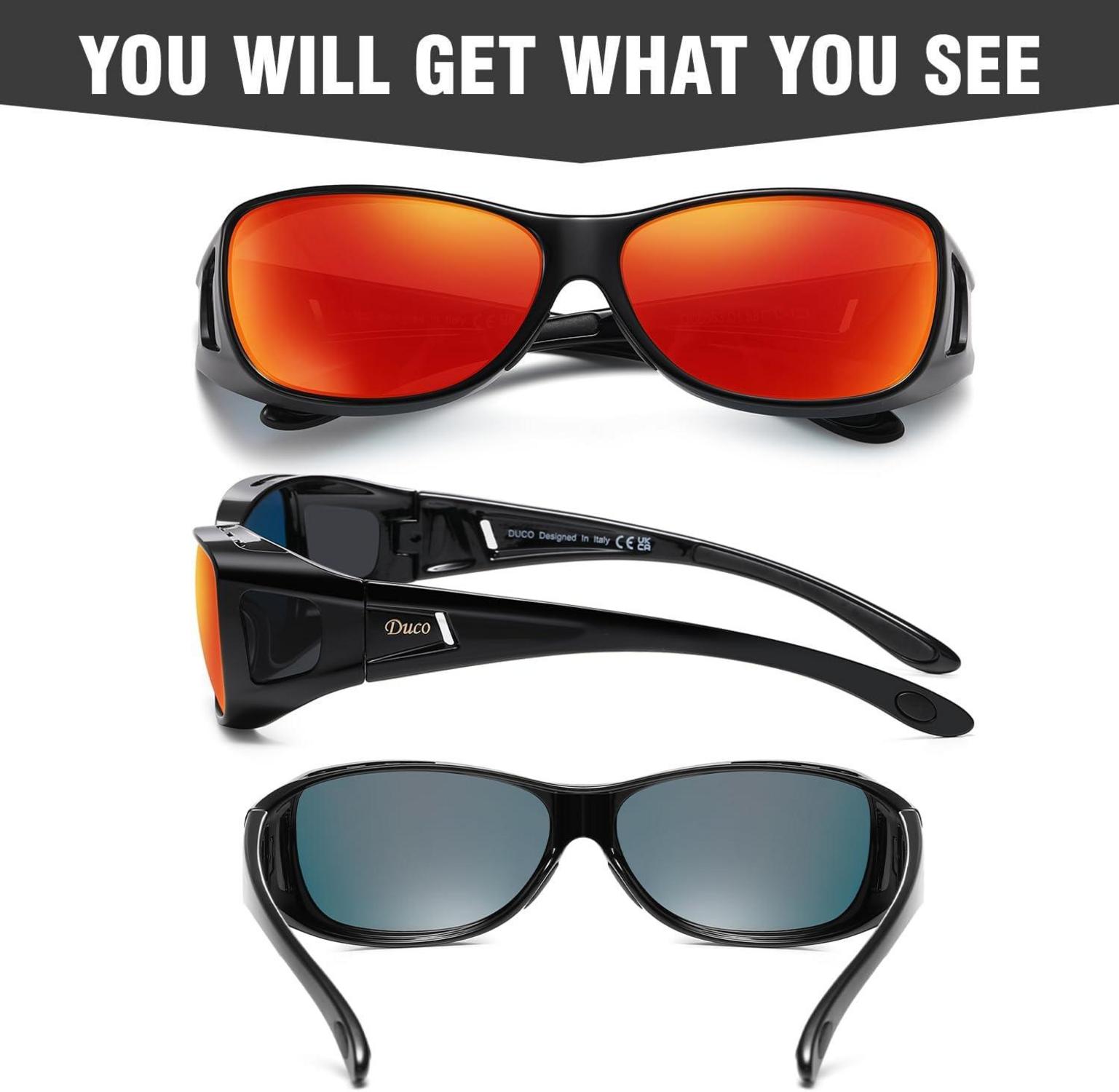 Polarisierte Sonnenbrille Überbrille UV400 Schutz Schwarz