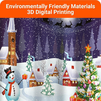 Duschvorhang Weihnachtsstimmung 200x200cm Wasserabweisend