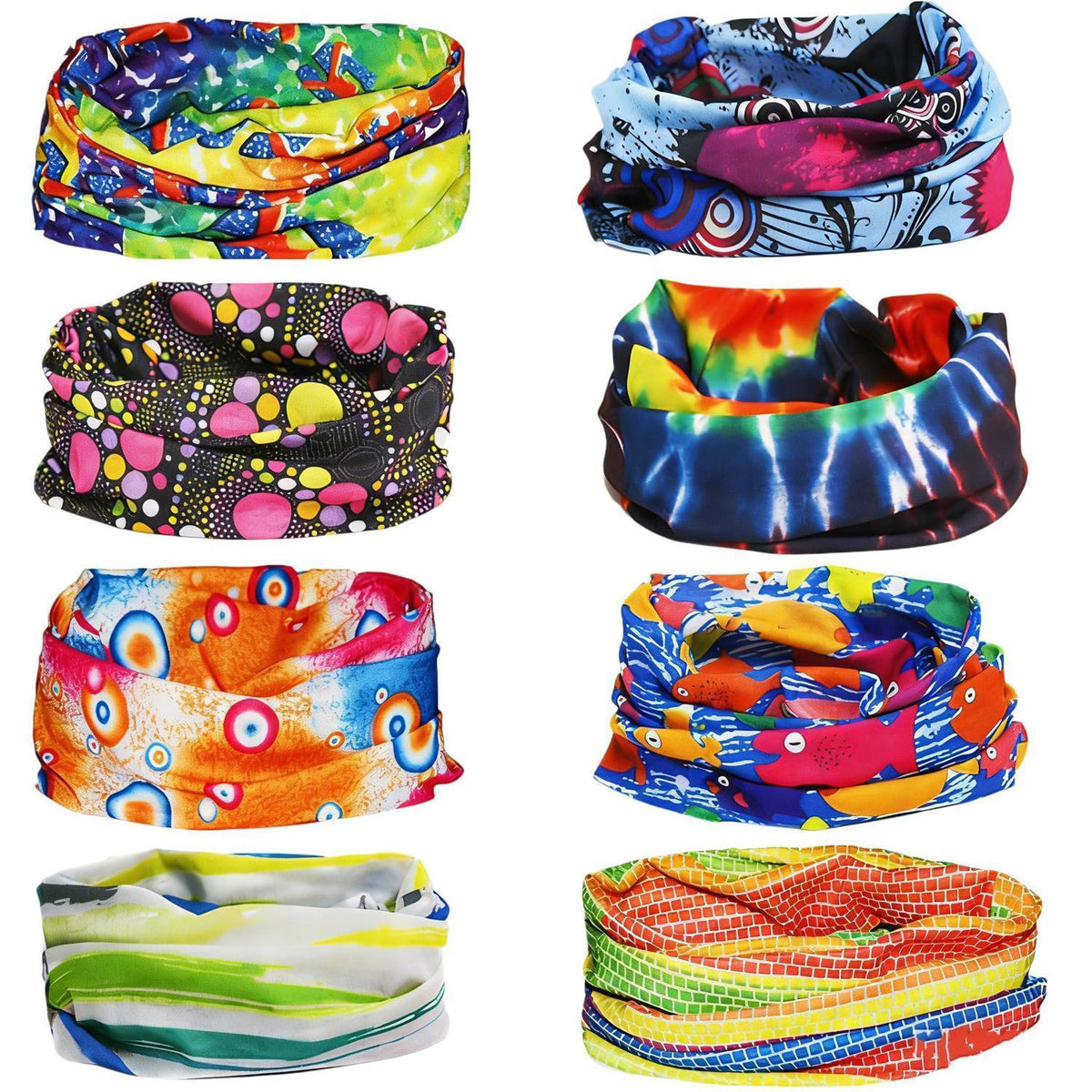 8x Multifunktionstuch Schal Headwear | Sport & Outdoor Aktivitäten