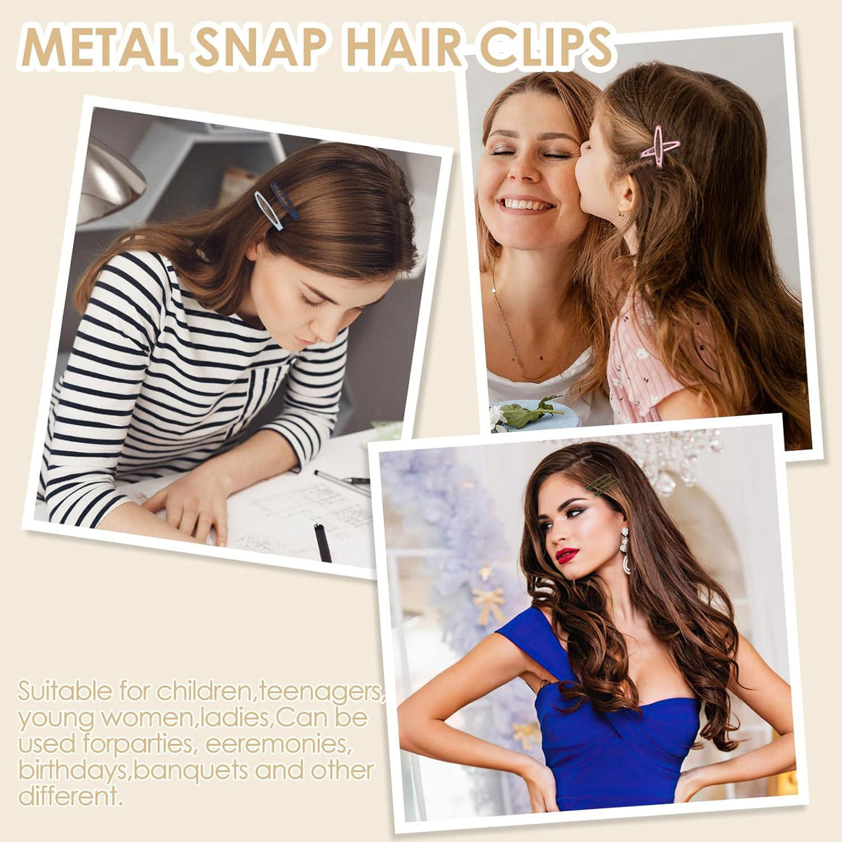 Sibba 20x dünne Haarspangen Frauen Anti-Rutsch Hairclips Grippers