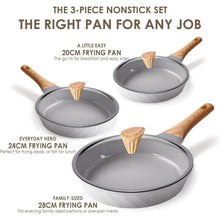 Antihaft Pfannenset Induktion 3-teilig 20cm 24cm 28cm