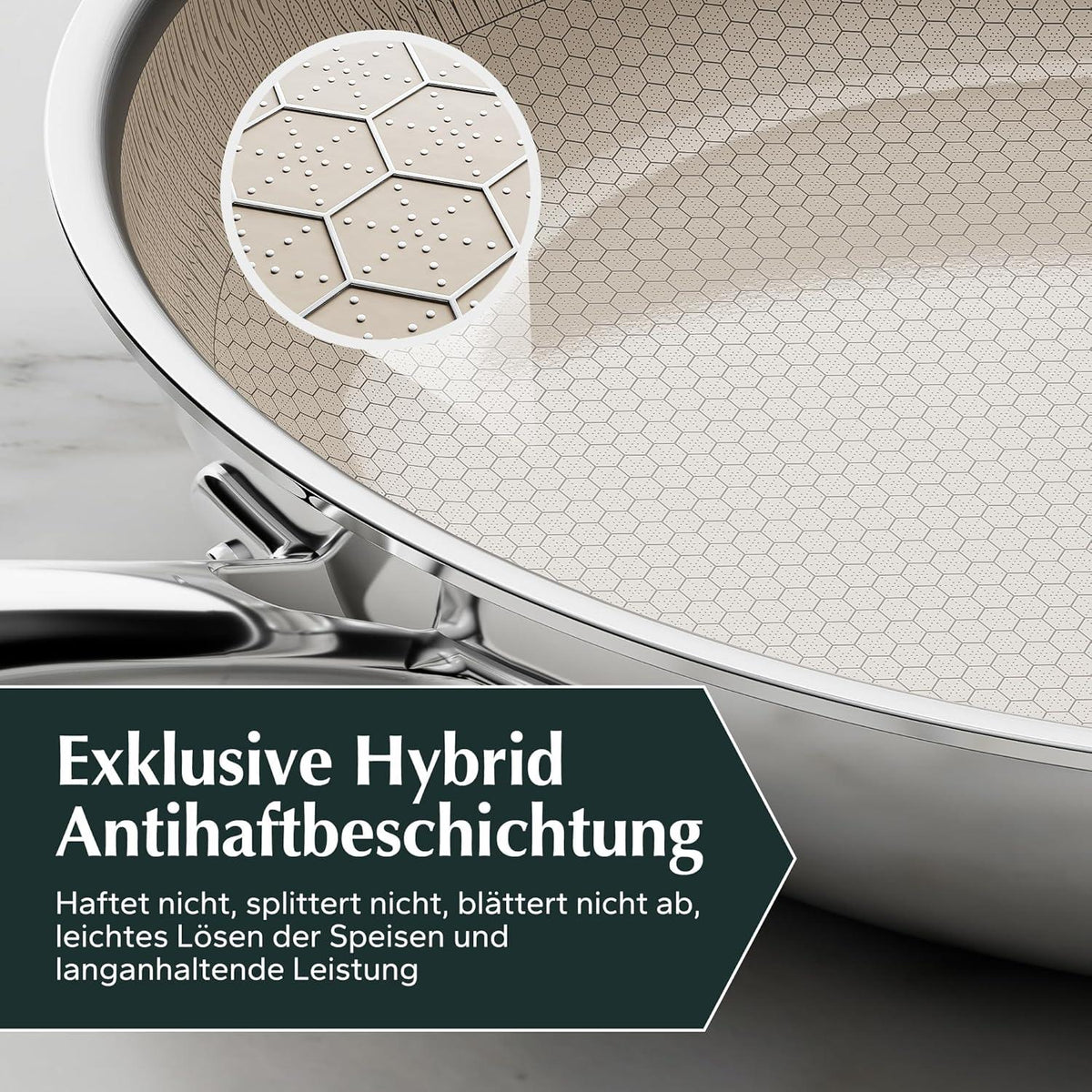 Redchef 28 cm Wabenstruktur Hybrid Tri-Ply Bratpfanne