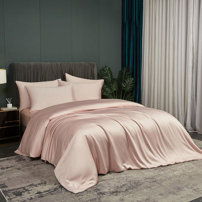 Bambus Bettwäsche Set Rosa 200x220cm | Atmungsaktiv & Weich