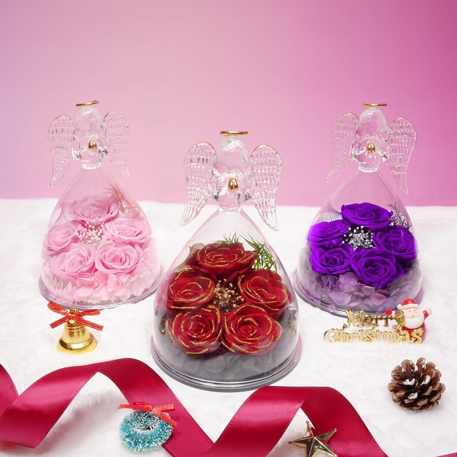 Ewige Rose Engel Geschenkbox 5 Handgemachte Rosen Weihnachten Muttertag