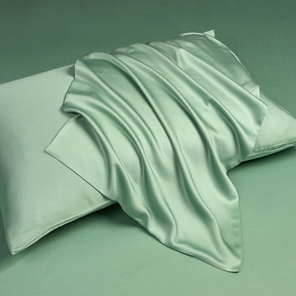 Kühlende Bambus Bettwäsche 220x240cm - Grün Sommerbettwäsche