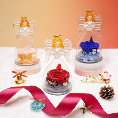 Ewige Rose Engel Geschenkbox Weihnachtsgeschenk für Frauen