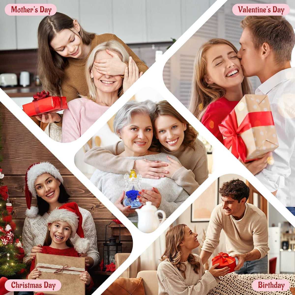 Ewige Rose Engel Geschenkbox Weihnachtsgeschenk für Frauen