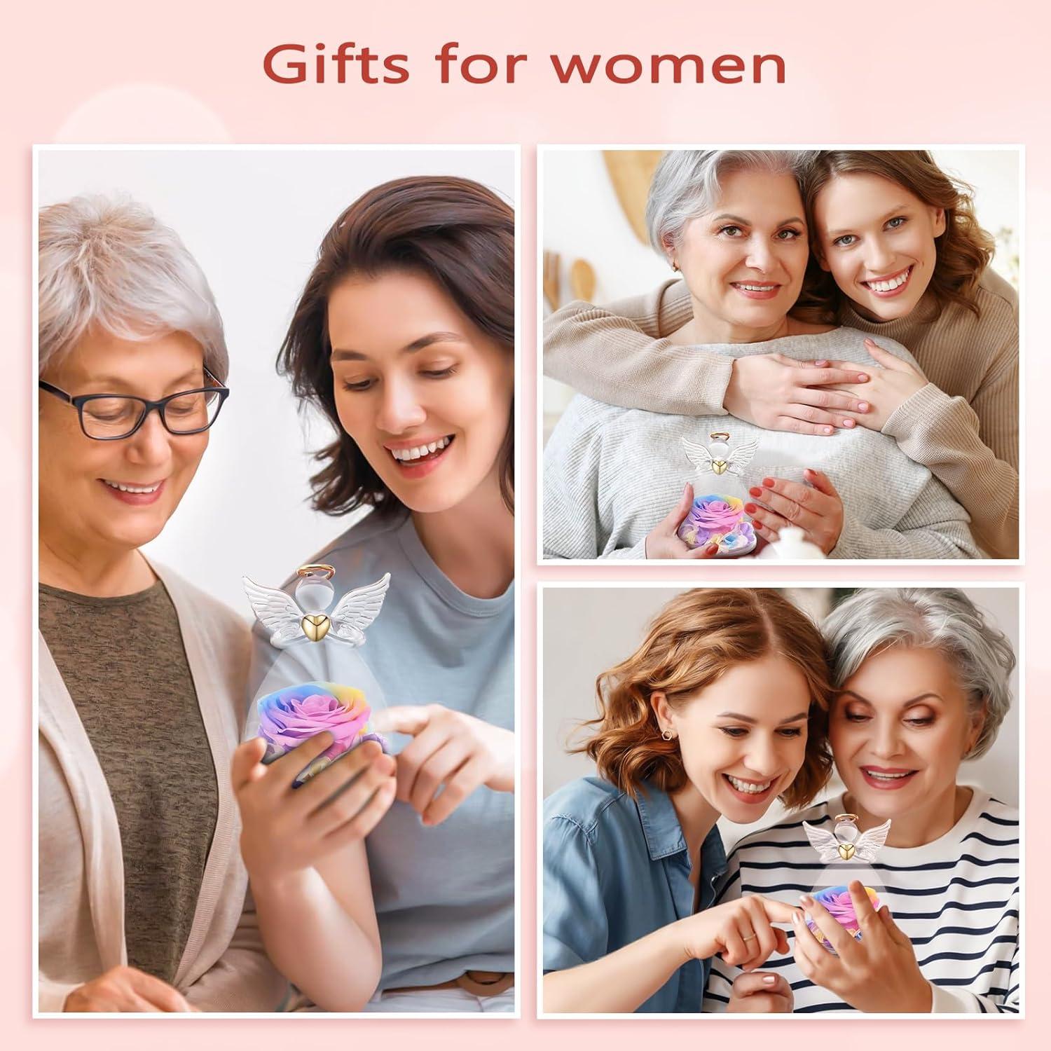 Ewige Rose Engel Figur Geschenkbox Weihnachten Frauen Oma Mama
