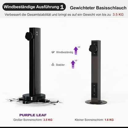 Sonnenschirm Rechteckig mit Kurbel Ampelschirm Beige