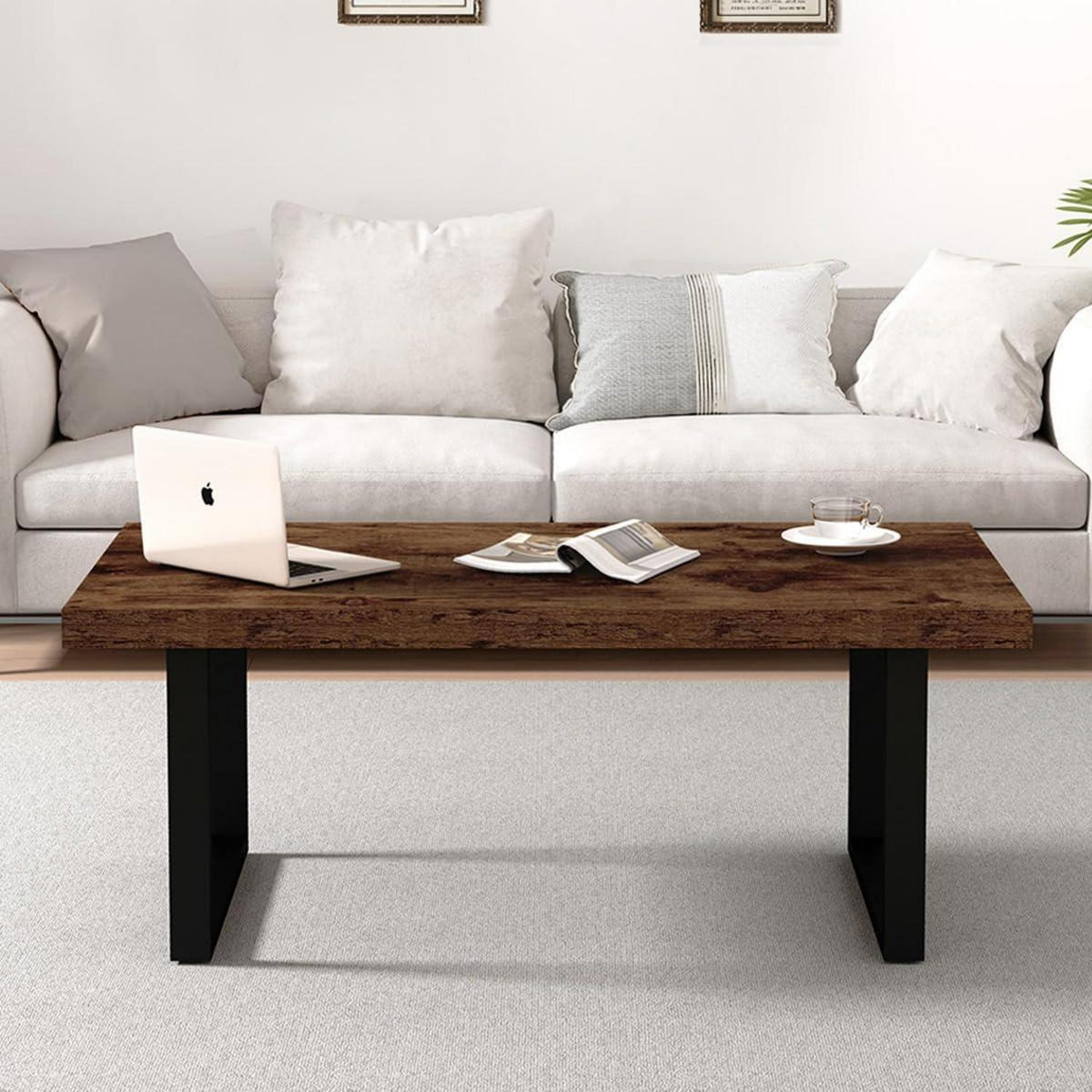 Couchtisch Holz Wohnzimmer Beistelltisch Kaffeetisch modern