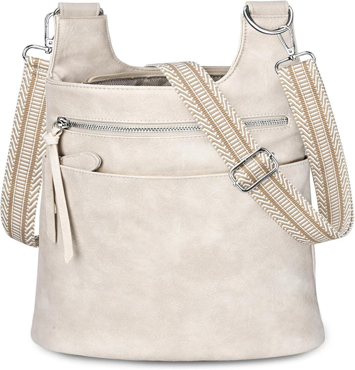 TEUEN Umhängetasche Damen Stylische PU Leder Crossbody Bag mit