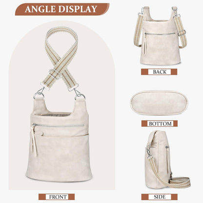 TEUEN Umhängetasche Damen Mittelgroß Stylisch PU Leder Groß Handtasche